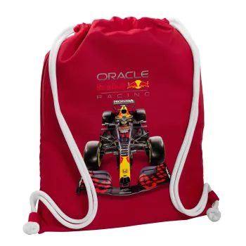Redbull Racing Team F1, Τσάντα πλάτης πουγκί GYMBAG Κόκκινη, με τσέπη (40x48cm) & χονδρά κορδόνια