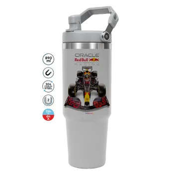 Redbull Racing Team F1, GREY color, 890ml (30oz) stainless Steel Tumbler with Handle