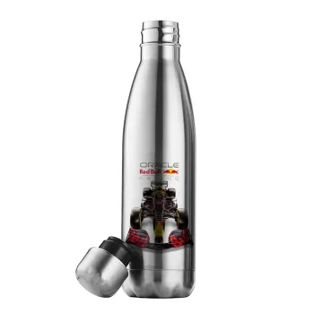 Redbull Racing Team F1, Μεταλλικό παγούρι θερμός Inox (Stainless steel), διπλού τοιχώματος, 500ml