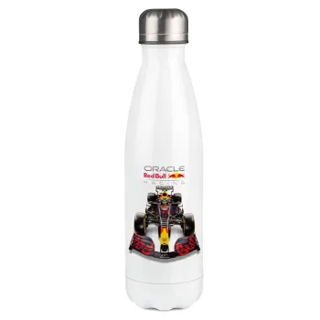 Redbull Racing Team F1, Metal mug thermos White (Stainless steel), double wall, 500ml