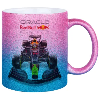 Redbull Racing Team F1, Κούπα Χρυσή/Μπλε Glitter, κεραμική, 330ml