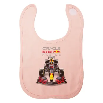 Redbull Racing Team F1, Σαλιάρα με Σκρατς ΡΟΖ 100% Organic Cotton (0-18 months)