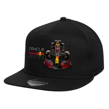 Redbull Racing Team F1, Καπέλο παιδικό Flat Snapback, Μαύρο (100% ΒΑΜΒΑΚΕΡΟ, ΠΑΙΔΙΚΟ, UNISEX, ONE SIZE)