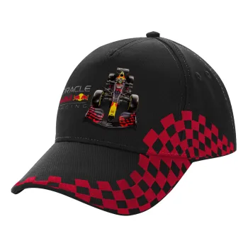 Redbull Racing Team F1, Adult Cap RACING Ultimate Black/Red, (100% COTTON DRILL, ADULT, UNISEX, ONE SIZE)
