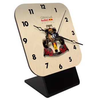 Redbull Racing Team F1, Quartz Table clock in natural wood (10cm)