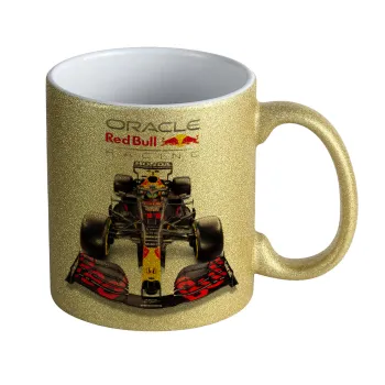 Redbull Racing Team F1, Κούπα Χρυσή Glitter που γυαλίζει, κεραμική, 330ml