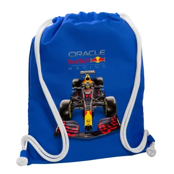 Redbull Racing Team F1, Τσάντα πλάτης πουγκί GYMBAG Μπλε, με τσέπη (40x48cm) & χονδρά κορδόνια