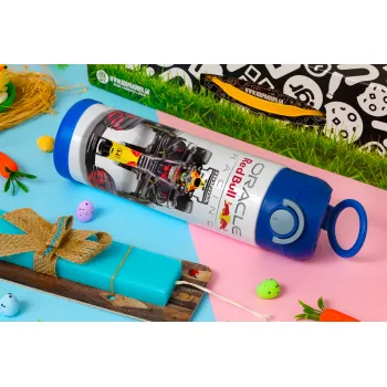 Redbull Racing Team F1, Πασχαλινή Λαμπάδα με Παιδικό παγούρι θερμό, ανοξείδωτο, με καλαμάκι ασφαλείας, ΜΠΛΕ (500ml)