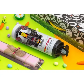 Redbull Racing Team F1, Πασχαλινή Λαμπάδα με Travel Tumbler θερμό με διπλό καπάκι (600ml, BPA free) & κερί αρωματικό πλακέ (30cm) (ΡΟΖ)