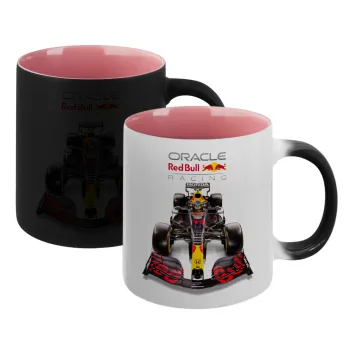 Redbull Racing Team F1, Κούπα Μαγική εσωτερικό ΡΟΖ, κεραμική 330ml που αλλάζει χρώμα με το ζεστό ρόφημα