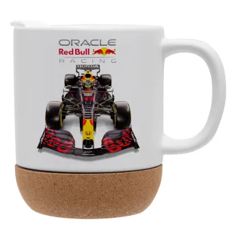 Redbull Racing Team F1, Κούπα, κεραμική με βάση φελού και καπάκι (ΜΑΤ), 330ml