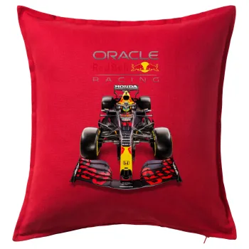 Redbull Racing Team F1, Μαξιλάρι καναπέ Κόκκινο 100% βαμβάκι, περιέχεται το γέμισμα (50x50cm)