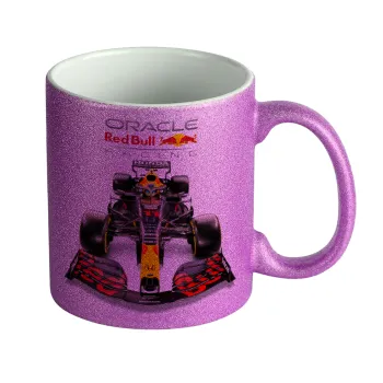 Redbull Racing Team F1, Κούπα Μωβ Glitter που γυαλίζει, κεραμική, 330ml