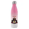 Μεταλλικό παγούρι θερμός Ροζ/Λευκό (Stainless steel), διπλού τοιχώματος, 500ml