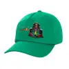 Children's Baseball Cap, 100% Cotton Twill, Green (COTTON, CHILDREN'S, UNISEX, ONE SIZE)