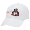 Adult Baseball Cap White 5-panel (POLYESTER, ADULT, UNISEX, ONE SIZE)