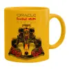 Ceramic coffee mug yellow, 330ml