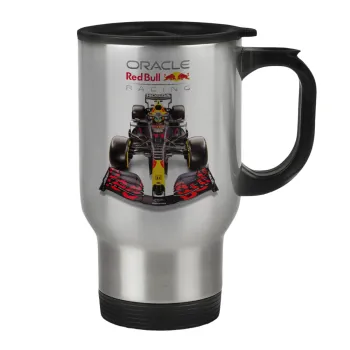 Redbull Racing Team F1, Κούπα ταξιδιού ανοξείδωτη με καπάκι, διπλού τοιχώματος (θερμό) 450ml