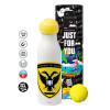 Tennis ball Metal mug thermos White, double wall, 550ml