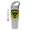 GREY color, 890ml (30oz) stainless Steel Tumbler with Handle
