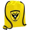 Backpack pouch GYMBAG Yellow, with pocket (40x48cm) & thick cords