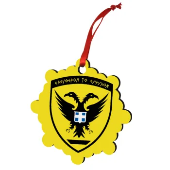 Ελληνικός Στρατός, Christmas ornament snowflake wooden 7.5cm