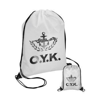 Ο.Υ.Κ., Τσάντα πουγκί με μαύρα κορδόνια (1 τεμάχιο)