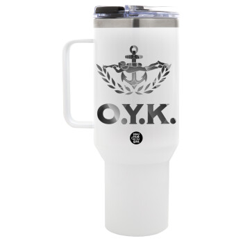 Ο.Υ.Κ., Mega Stainless steel Tumbler with lid, double wall 1,2L