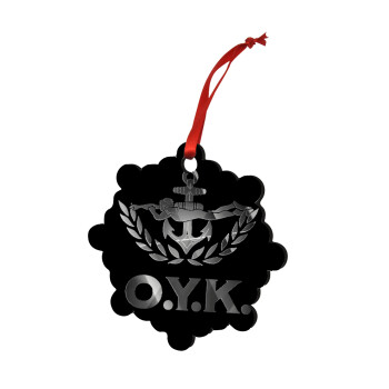 Ο.Υ.Κ., Στολίδι Χριστουγεννιάτικο στολίδι snowflake ξύλινο 7.5cm