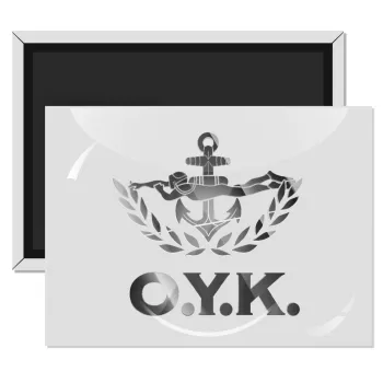 Ο.Υ.Κ., Ορθογώνιο μαγνητάκι ψυγείου διάστασης 9x6cm
