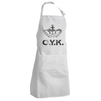 Ο.Υ.Κ., Adult Chef Apron (with sliders and 2 pockets)