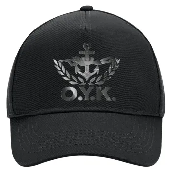 Ο.Υ.Κ., Adult Ultimate Hat BLACK, (100% COTTON DRILL, ADULT, UNISEX, ONE SIZE)