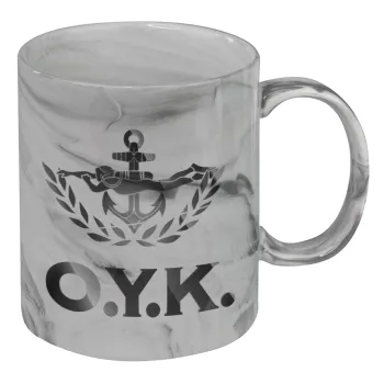 Ο.Υ.Κ., Mug ceramic marble style, 330ml
