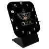 Quartz Table clock in natural wood (10cm)