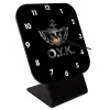 Quartz Wooden table clock with hands (10cm)