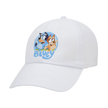 Bluey dog, Καπέλο Baseball Λευκό (5-φύλλο, unisex)