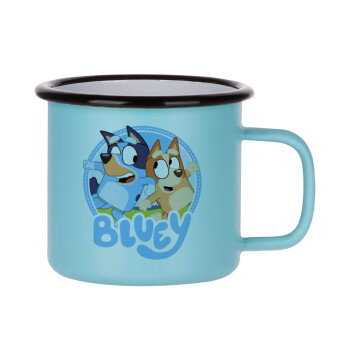 Bluey dog, Κούπα Μεταλλική εμαγιέ ΜΑΤ σιέλ 360ml