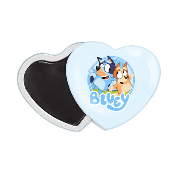 Bluey dog, Μαγνητάκι καρδιά (57x52mm)