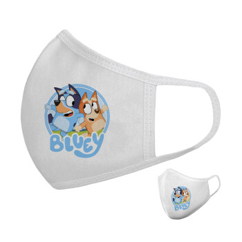 Bluey dog, Μάσκα υφασμάτινη υψηλής άνεσης παιδική (Δώρο πλαστική θήκη)