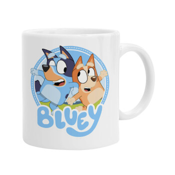 Bluey dog, Ceramic coffee mug, 330ml (1pcs)