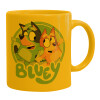 Ceramic coffee mug yellow, 330ml
