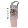 ΡΟΖ χρώματος Θερμός Ανοξείδωτο 890ml (30oz) με χερούλι
