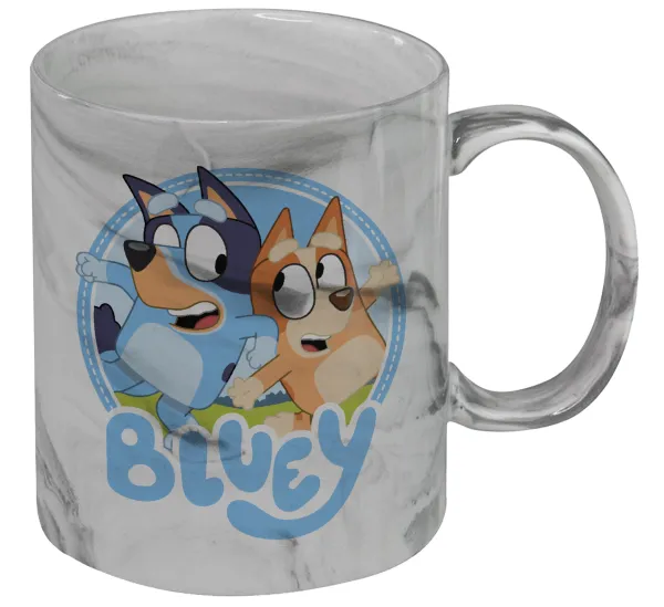 Μπλε — Mug ceramic marble style, 330ml