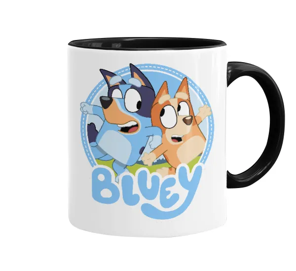 Μπλε — Κούπα χρωματιστή μαύρη, κεραμική, 330ml