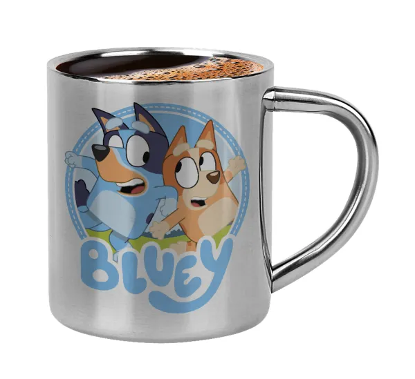 Μπλε — Double-wall metal cup for espresso (220ml)