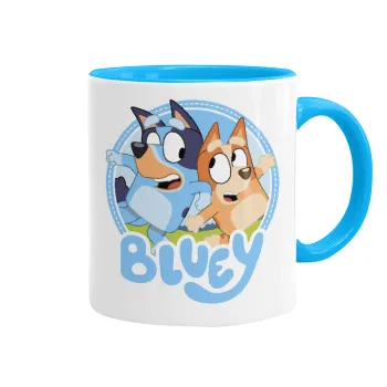 Μπλε, Mug colored light blue, ceramic, 330ml