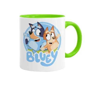 Μπλε, Κούπα χρωματιστή βεραμάν, κεραμική, 330ml