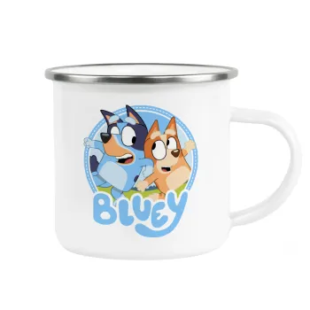 Μπλε, Κούπα Μεταλλική εμαγιέ λευκη 360ml