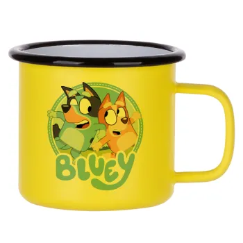 Μπλε, Metallic enamel MATT Yellow cup 360ml