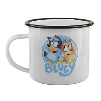 Μπλε, Κούπα εμαγιέ με μαύρο χείλος 360ml